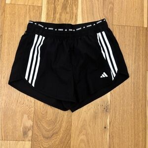 Adidas Women's Black and White Striped Athletic Shorts